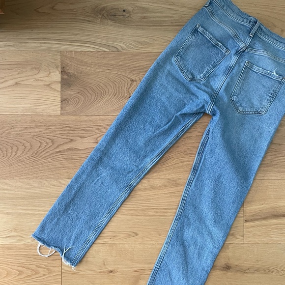 AGOLDE Riley High Rise Straight Distressed Jeans - Picture 6 of 11